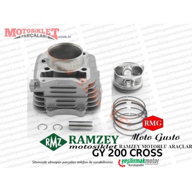 Ramzey, RMG Moto Gusto GY200 Cross Silindir Piston Segman Seti