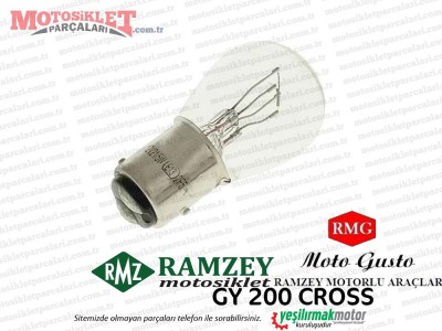 Ramzey, RMG Moto Gusto GY200 Cross Stop Ampulü