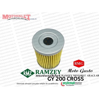 Ramzey, RMG Moto Gusto GY200 Cross Yağ Filtresi