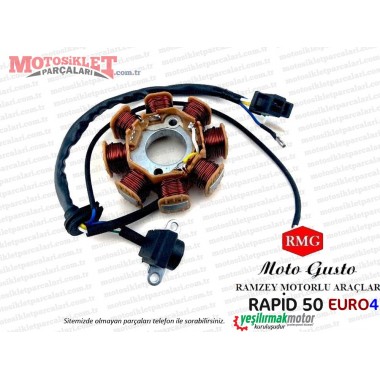 RMG Moto Gusto Rapid 50 EURO 4 Stator, Sargı