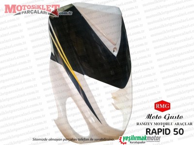 RMG Moto Gusto Rapid 50 Ön Göğüs, Far Grenajı Beyaz