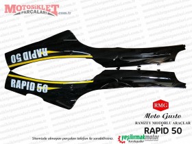 RMG Moto Gusto Rapid 50 Sele Altı Çıta, Marşbiyel Sağ-Sol Takım - BEYAZ MOTOR İÇİN