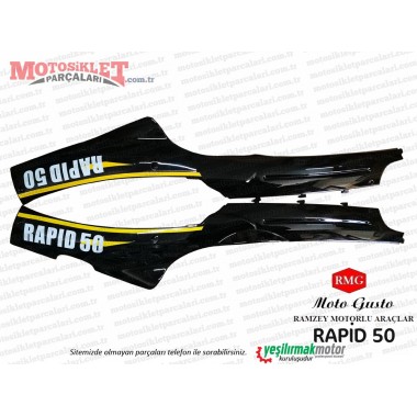 RMG Moto Gusto Rapid 50 Sele Altı Çıta, Marşbiyel Sağ-Sol Takım - BEYAZ MOTOR İÇİN