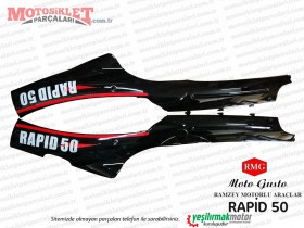 RMG Moto Gusto Rapid 50 Sele Altı Çıta, Marşbiyel Sağ-Sol Takım - KIRMIZI MOTOR İÇİN