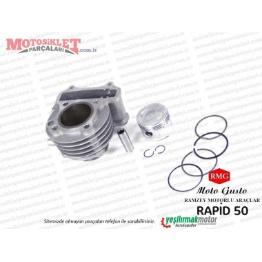 RMG Moto Gusto Rapid 50 Silindir Piston Segman Seti 80 CC