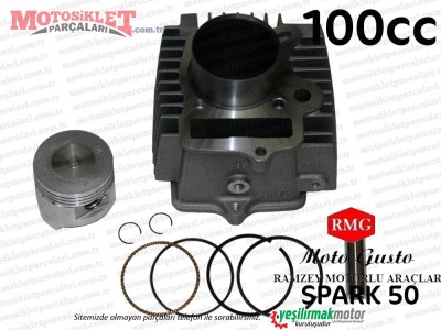 RMG Moto Gusto Spark 50 Silindir Piston Segman Seti  (100cc)
