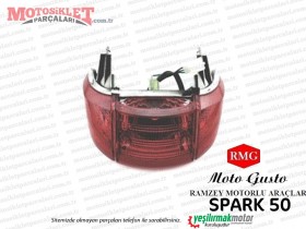 RMG Moto Gusto Spark 50 Stop Komple YANLARI BEYAZ CAMLI