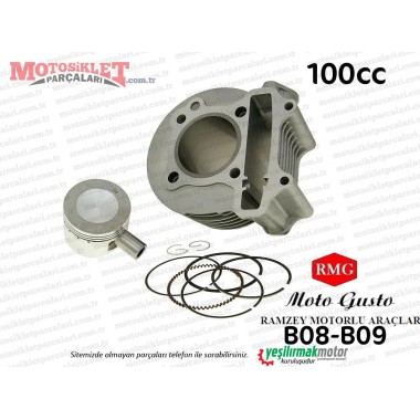 RMG Moto Gusto B08-B09 Scooter Silindir Piston Segman Seti (100cc)