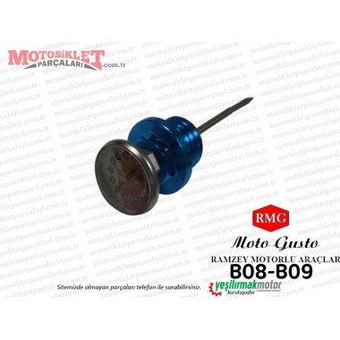 RMG Moto Gusto B08-B09 Scooter Termometreli Yağ Tapası, Seviye Çubuğu
