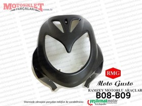 RMG Moto Gusto B08-B09 Scooter Far Grenajı, Ön Göğüs (B09 MODELİ) MAT SİYAH(DEFOLU)