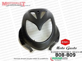 RMG Moto Gusto B08-B09 Scooter Far Grenajı, Ön Göğüs (B09 MODELİ) MAT SİYAH