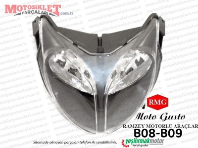 RMG Moto Gusto B08-B09 Scooter Far Komple (B09 MODELİ)