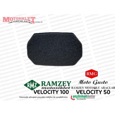 Ramzey, RMG Moto Gusto Velocity Hava Filtresi Komple
