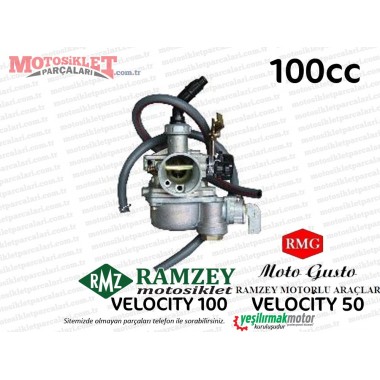 Ramzey, RMG Moto Gusto Velocity Karbüratör Komple (100cc)