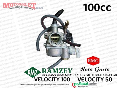 Ramzey, RMG Moto Gusto Velocity Karbüratör Komple (100cc)