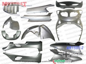 Arora AR150T-2 ASYA Royal AS150T1, ERSİ YB150T-2, ÇELİK Tiger 150 JJ150T-5, RAMZEY RMZ 150T-2, Maxi Scooter Kaporta, Grenaj Seti Komple GRİ -STOP ALT PLASTİĞİ YOKTUR (SELE ALTLARI SALCANO YAZILI GELMEKTE)