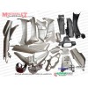 Arora KS100-7 Cup Komple Kaporta Grenaj Seti - Gri