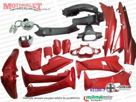Arora KS100-7 Cup Komple Kaporta Grenaj Seti - Kırmızı 