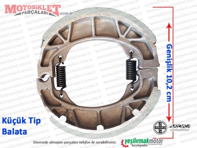 Arora Lider AR100-8, AR125-3 Fren Balatası - KÜÇÜK TİP (10,2 cm Genişlik)