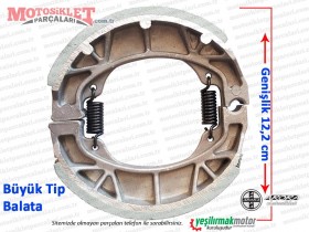 Arora Lider AR100-8, AR125-3 Fren Balatası - BÜYÜK TİP (12,2 cm Genişlik)