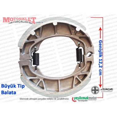 Arora Lider AR100-8, AR125-3 Fren Balatası - BÜYÜK TİP (12,2 cm Genişlik)