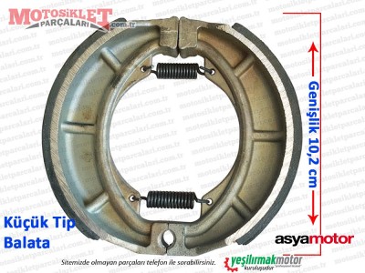 Asya Quswa QS100, QS125, QS150 Fren Balatası - KÜÇÜK (10,2 cm)