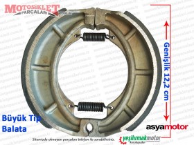 Asya Quswa QS100, QS125, QS150 Fren Balatası - BÜYÜK (12,2 cm)