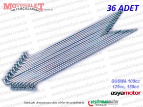 Asya Quswa QS100, QS125, QS150 Ön Jant Teli 36 Adet, Nipelli