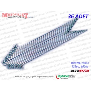 Asya Quswa QS100, QS125, QS150 Ön Jant Teli 36 Adet, Nipelli