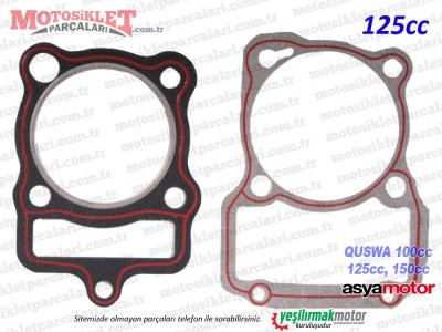 Asya Quswa QS100, QS125, QS150 Silindir Alt, Üst Conta Takımı (125cc)