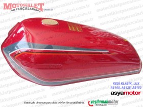 Asya Kedi Klasik, Lux AS100, AS125, AS150 Benzin Deposu - Kırmızı