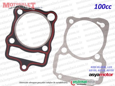 Asya Kedi Klasik, Lux AS100, AS125, AS150 Silindir Conta Takımı (100cc)