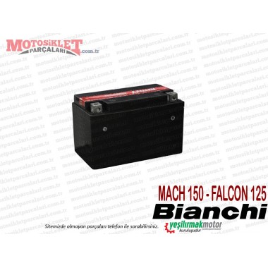 Bianchi Mach 150, Falcon 125 Akü 12 V 7 AP