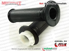 Çelik Angel 50 KD50QT-4 Scooter Gaz Kolu ve Sol Elcik Takımı