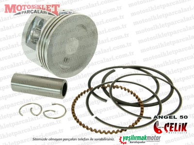 Çelik Angel 50 KD50QT-4 Scooter Piston Sekman Seti