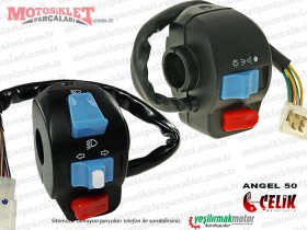 Çelik Angel 50 KD50QT-4 Scooter Sağ ve Sol Kumanda Paneli Komple