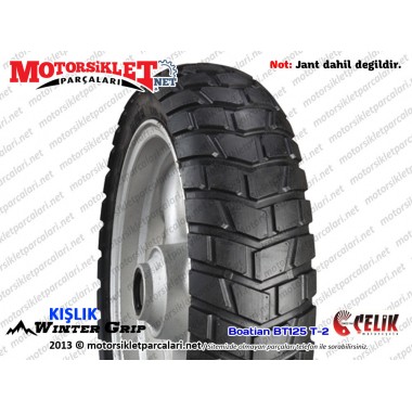 Çelik Boatian BT 125 T-2 Dış Lastik - Dubleks - Winter Grip KIŞLIK swallow 130/70/12