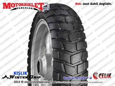 Çelik Boatian BT 125 T-2 Dış Lastik - Dubleks - Winter Grip KIŞLIK swallow 130/70/12