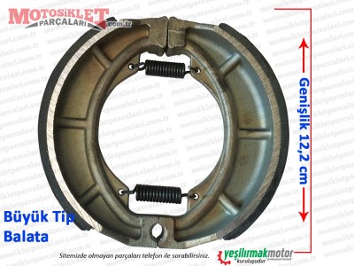 Çelik SK125-7 Fren Balatası - BÜYÜK TİP (12,2 cm Genişlik)