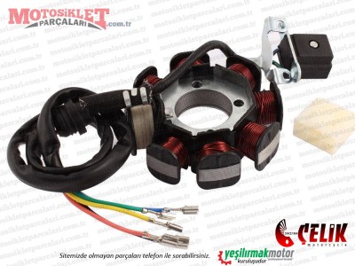 Çelik Wind Hunter XT150T-8 Scooter Stator, Sargı