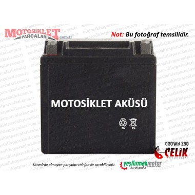 Çelik Crown XT250-16 Chopper Aküsü 12V 9A