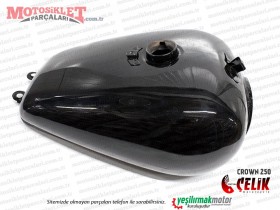Çelik Crown XT250-16 Chopper Benzin Deposu, Yakıt Tankı - ASTARLI