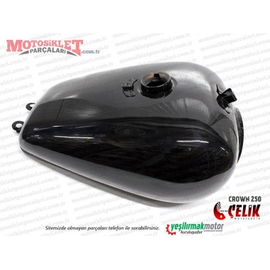 Çelik Crown XT250-16 Chopper Benzin Deposu, Yakıt Tankı - ASTARLI