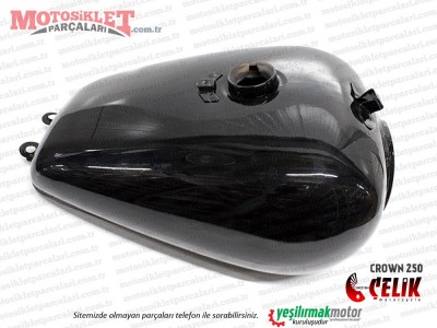 Çelik Crown XT250-16 Chopper Benzin Deposu, Yakıt Tankı - ASTARLI