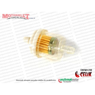 Çelik Crown XT250-16 Chopper Benzin, Yakıt Filtresi