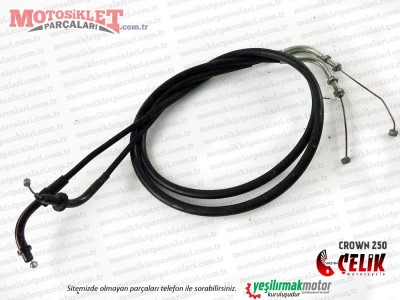 Çelik Crown XT250-16 Chopper Gaz Teli 2'li Takımı