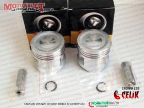 Çelik Crown XT250-16 Chopper Piston Sekman Takımı (Çift) STD