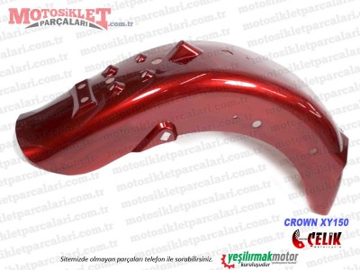 Çelik Crown XY150 Chopper Arka Çamurluk - Bordo