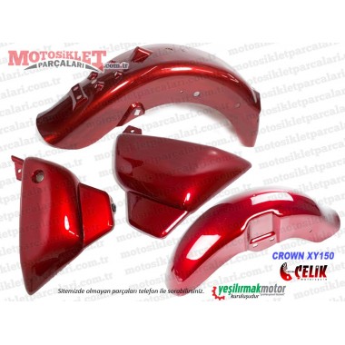 Çelik Crown XY150 Chopper Komple Kaporta Takımı - Bordo