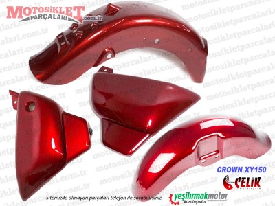 Çelik Crown XY150 Chopper Komple Kaporta Takımı - Bordo